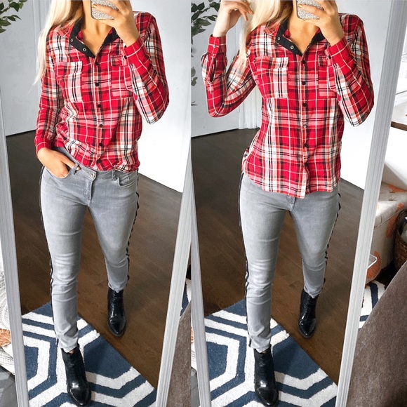 ☑️ ORSAY GREY DISTRESSED SIDE ZIPPER JEANS! - Picture 11 of 11